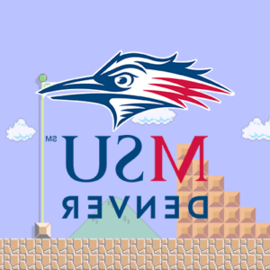 MSU Denver 2023 Day of Giving graphic with a Super Mario background